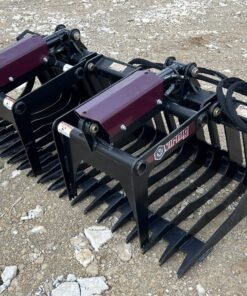 Virnig 60″ V30 Skeleton Rock Bucket Grapple Fits Compact Tractor Quick Attach - williamstractors.com